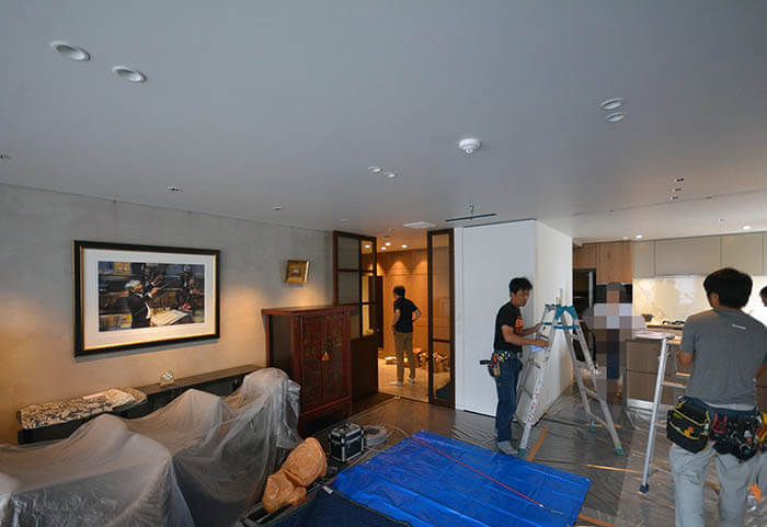 白金台Ｅ邸　リビングダイニングの照明器具追加工事